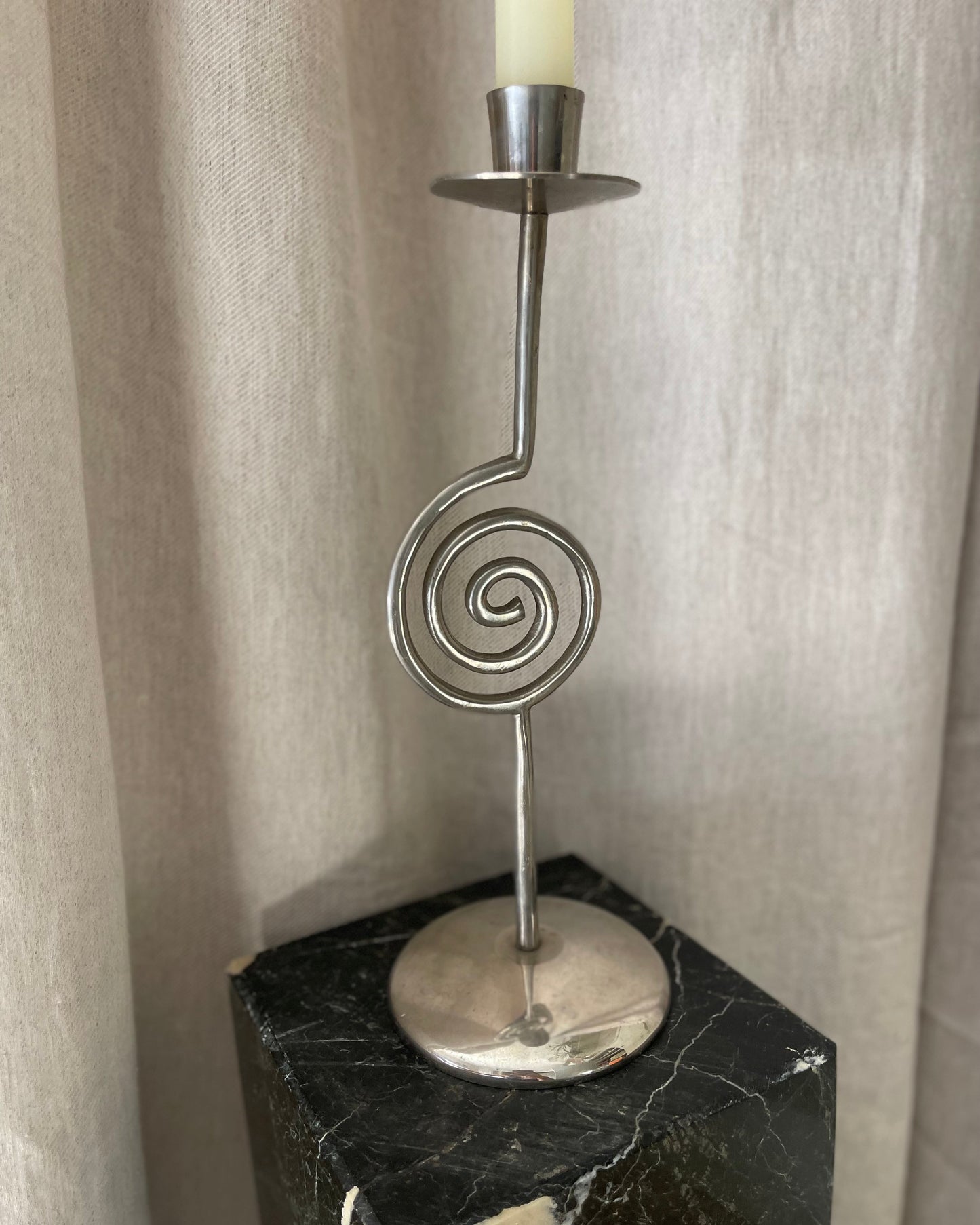 Vintage 1990s Chrome candlestick