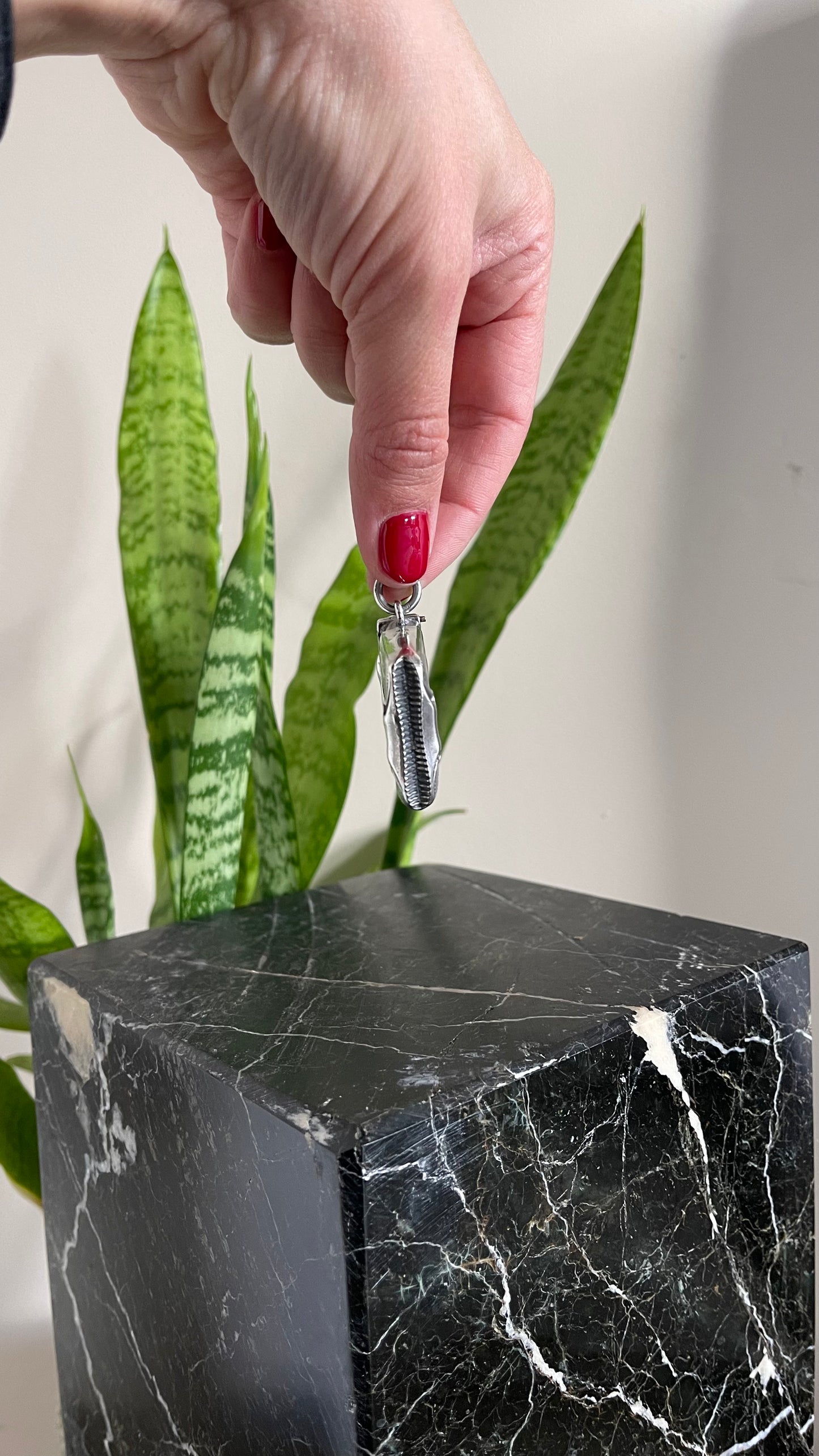 Square sterling silver matchstick vesta case