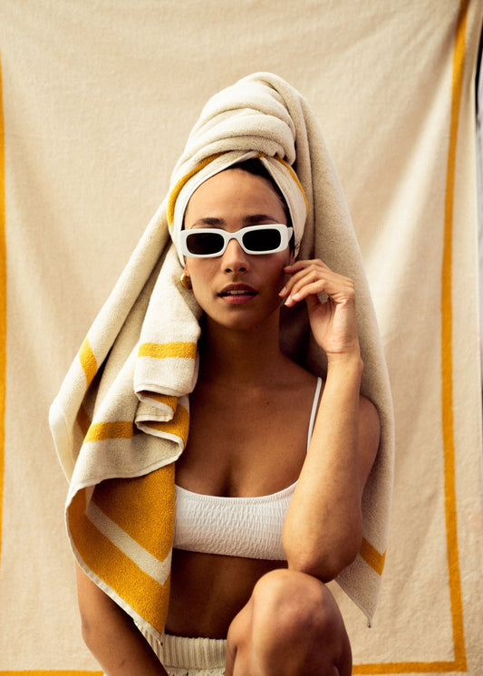 Set of Classic Ecru and Yellow Towels