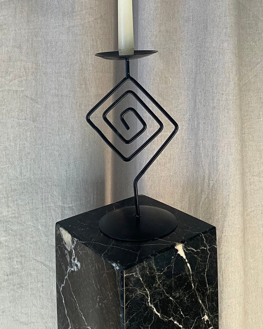 Geometric Spiral Candle Stick Holder