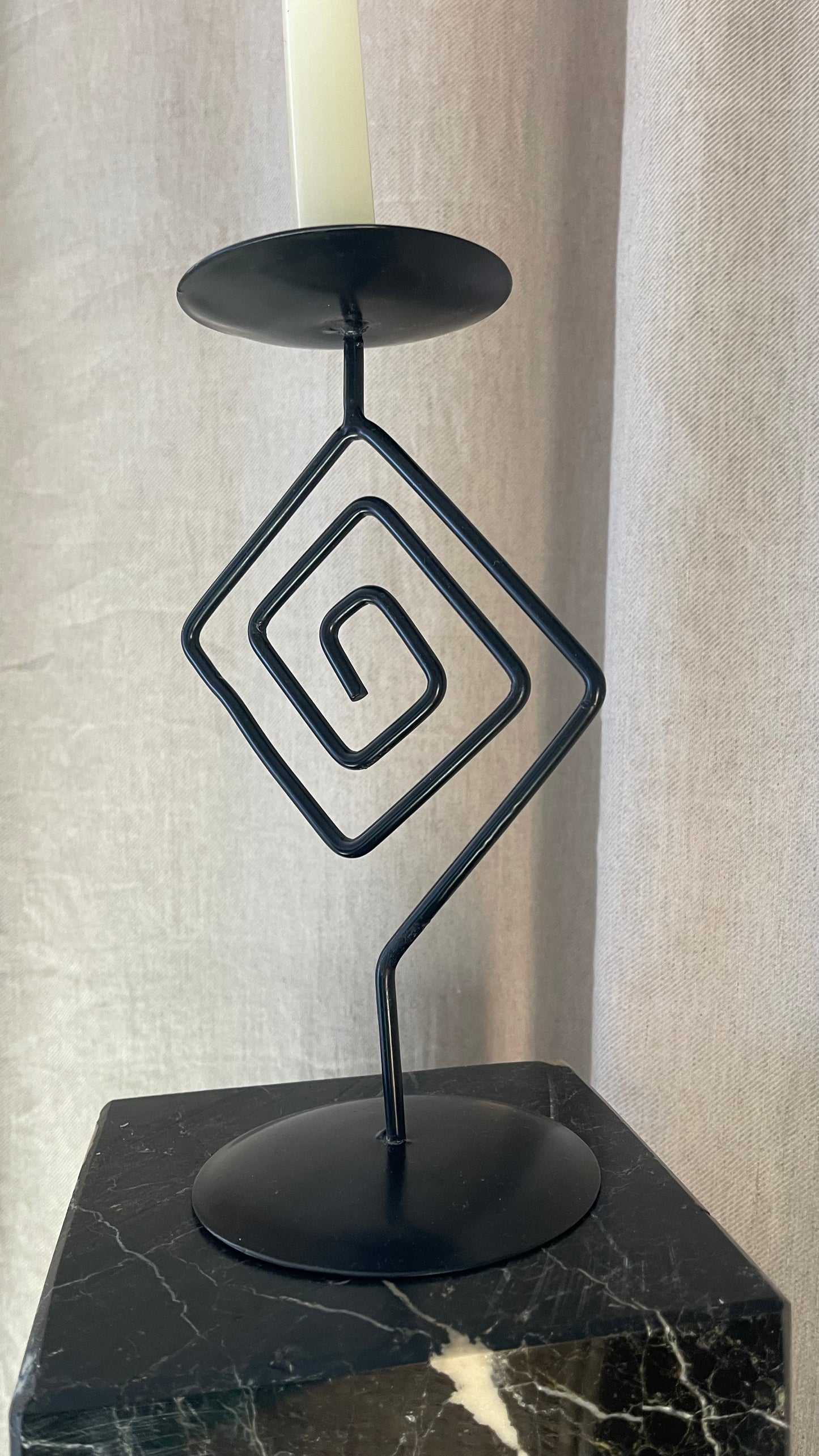 Geometric Spiral Candle Stick Holder