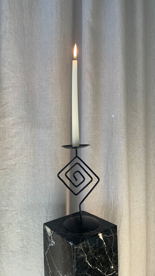 Geometric Spiral Candle Stick Holder