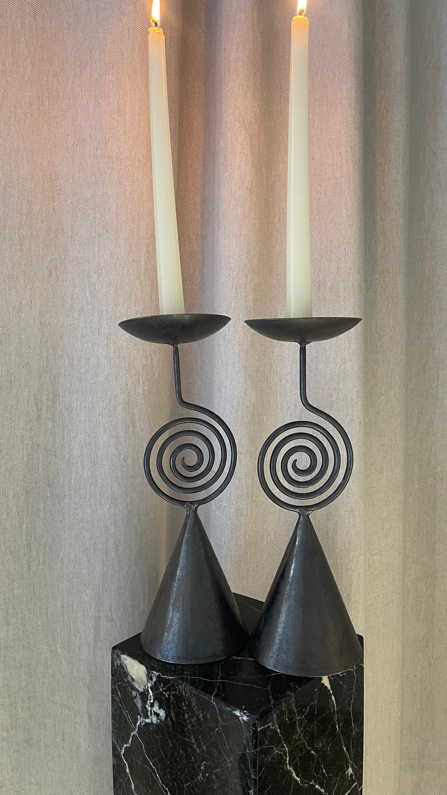 Pier One Metal Candle Holders Metal Spiral design