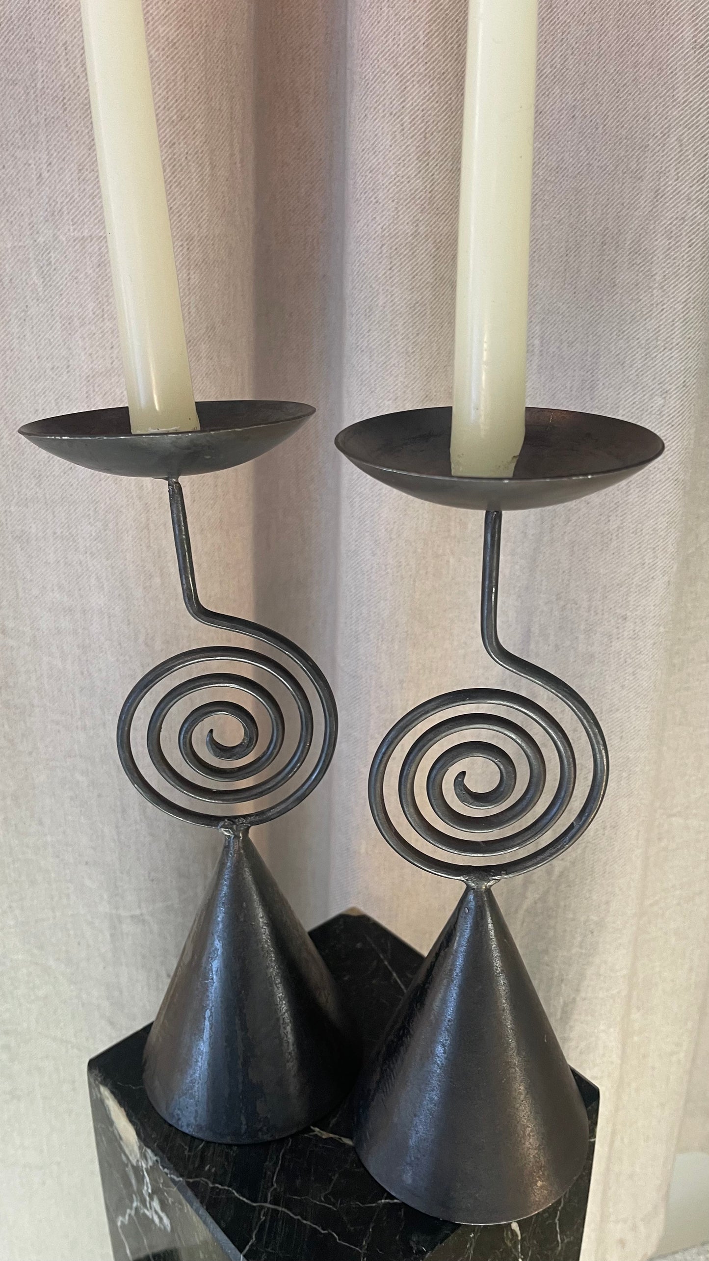Pier One Metal Candle Holders Metal Spiral design