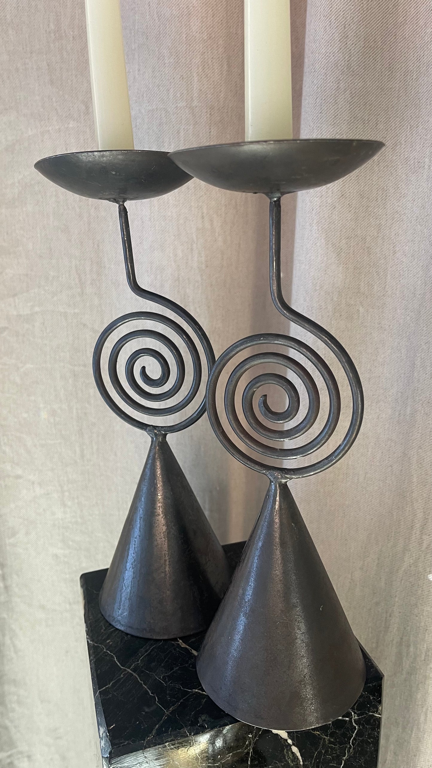 Pier One Metal Candle Holders Metal Spiral design