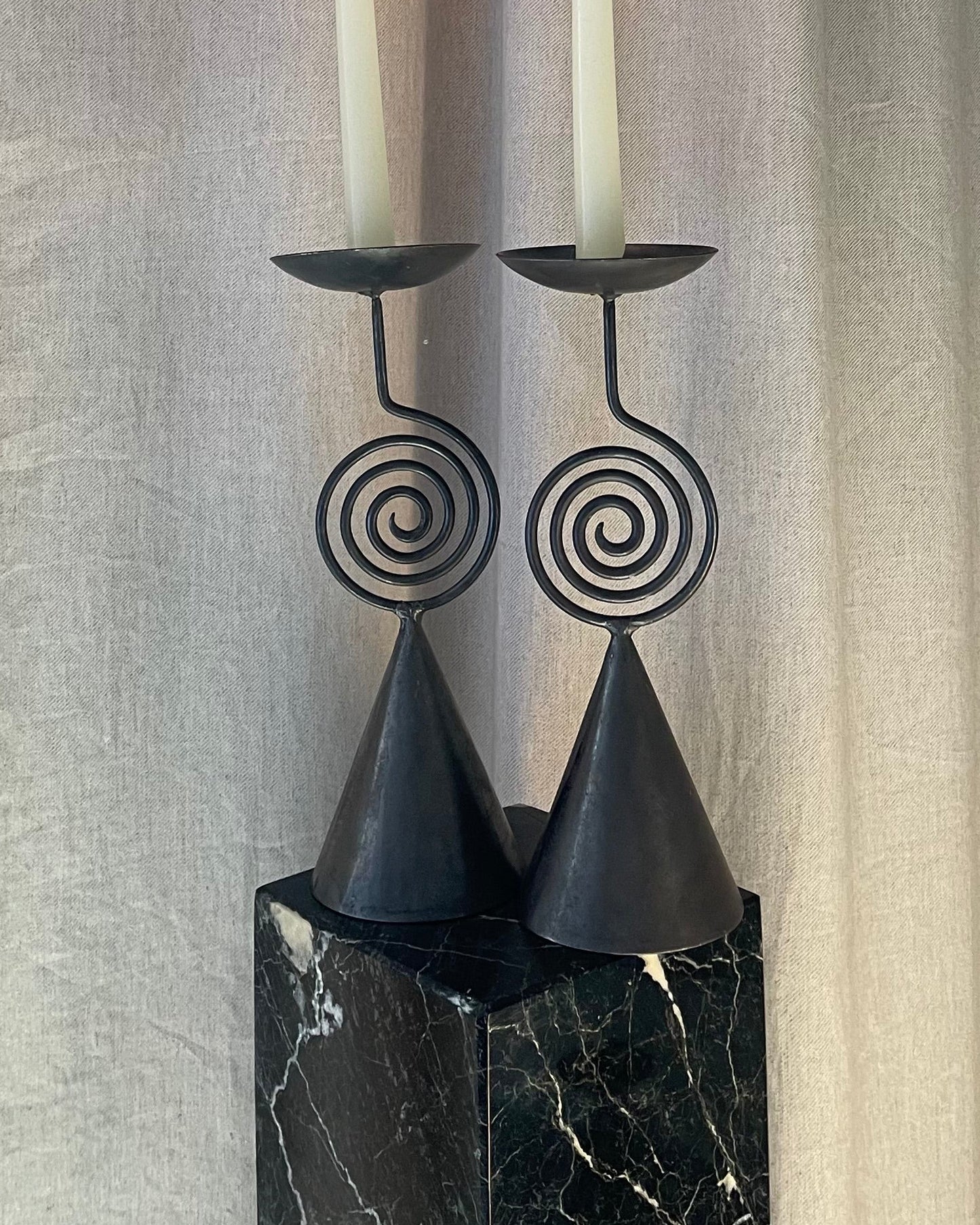 Pier One Metal Candle Holders Metal Spiral design