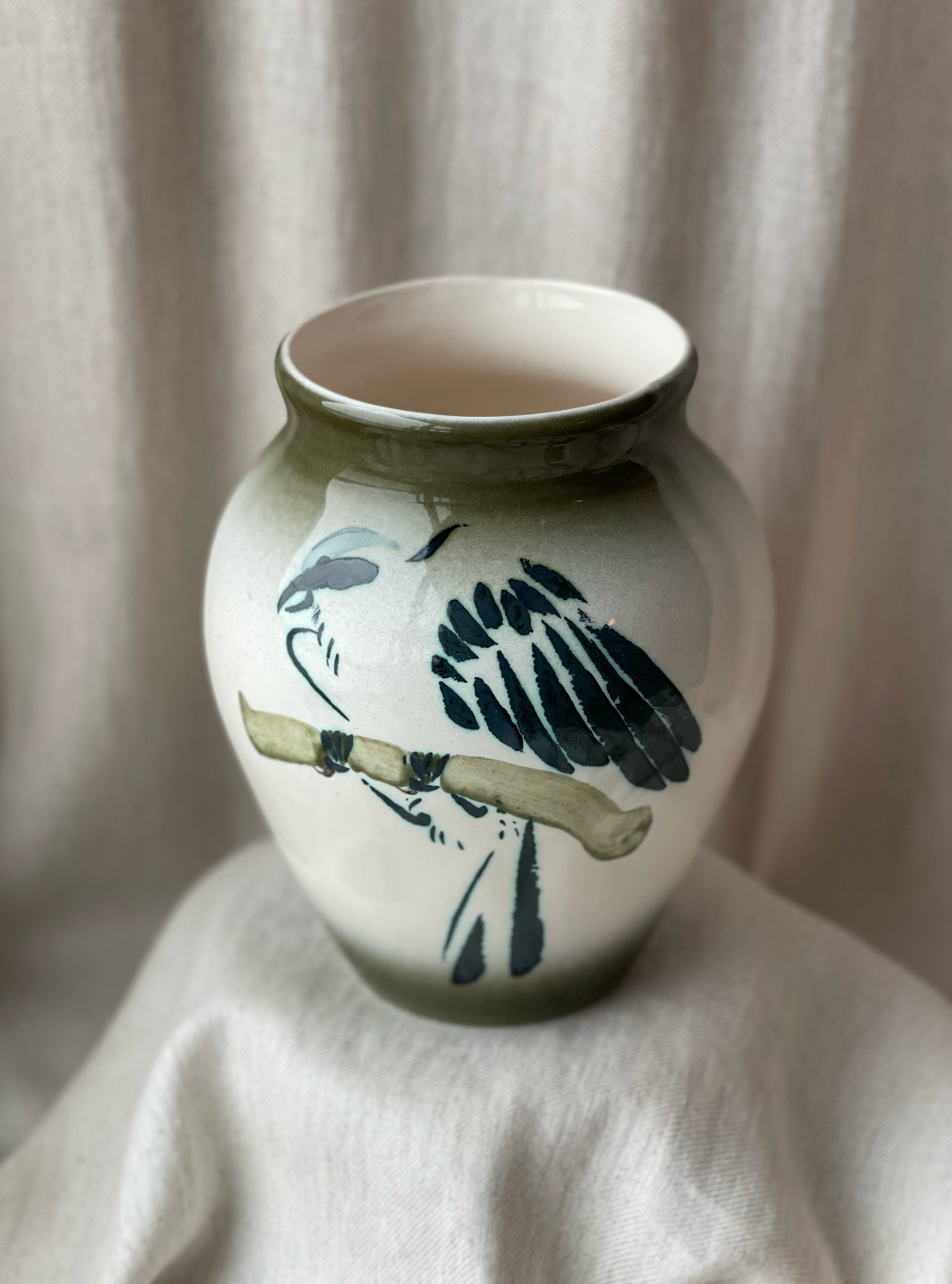 Made in Devon bird vase