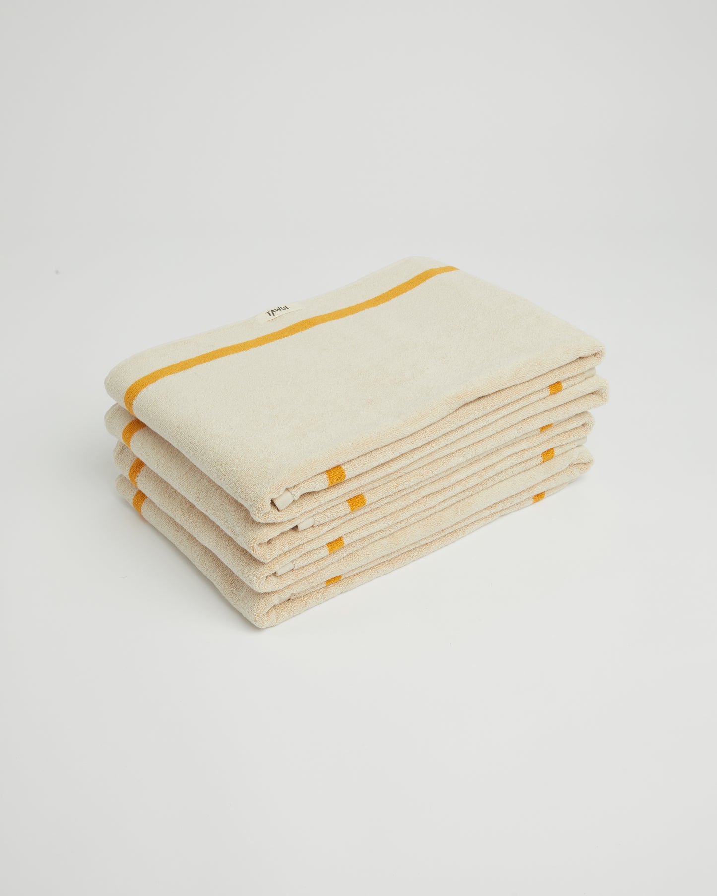 Set of Classic Ecru and Yellow Towels